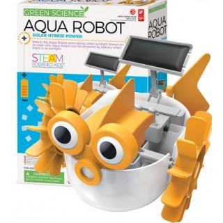 Acqua Robot, Robô Aquático e Solar 4m, Robô Hidrido Fish Robot STEAM, Montagem DIY