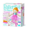 Kit Boneca Bailarina 4m, Faça sua Boneca de Pano, Brinquedo Meninas