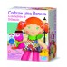 Costure uma boneca menina e gatinho, Kit brinquedo Educativo, Agulha Plástica Bordar 8+