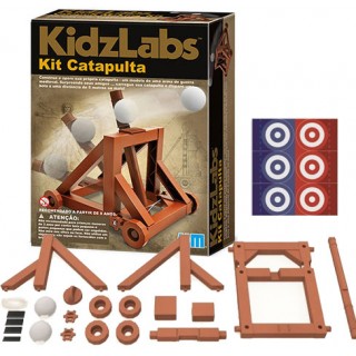 Catapulta guerra Medieval projeto STEM, Brinquedo Educativo de Montagem e diversão 6+