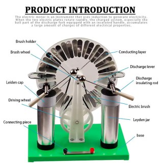 Gerador Eletrostático Educational Kit Física STEM energia estática