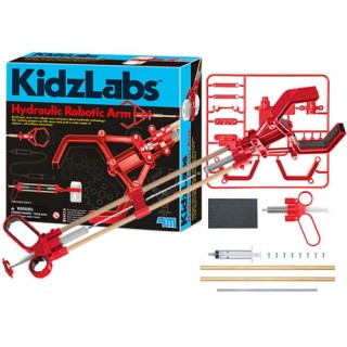 Braço robótico hidráulico, Hydraulic Robotic Arm, Kit Robótica Simples STEM brinquedo