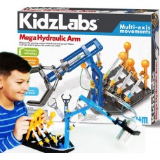 Mega Braço Hidráulico Robótico Brinquedo Engenharia Educativo Garra STEM 8+