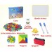 Brinquedo Alfabetização Montessori Letras Magnéticas, Números, Tangram 171pcs