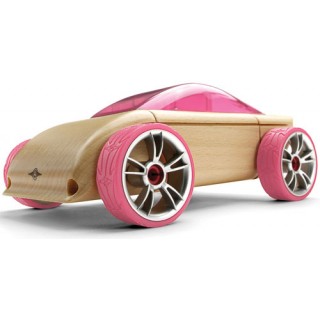 Automoblox C9-P Esporte Rosa Brinquedo Educativo Sofisticado Carrinho Monta Desmonta 3+