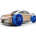 Automoblox  S9-R Sport Sedan Azul e Prata Brinquedo Educativo Carrinho Monta Desmonta 3+