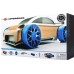 Automoblox  S9-R Sport Sedan Azul e Prata Brinquedo Educativo Carrinho Monta Desmonta 3+