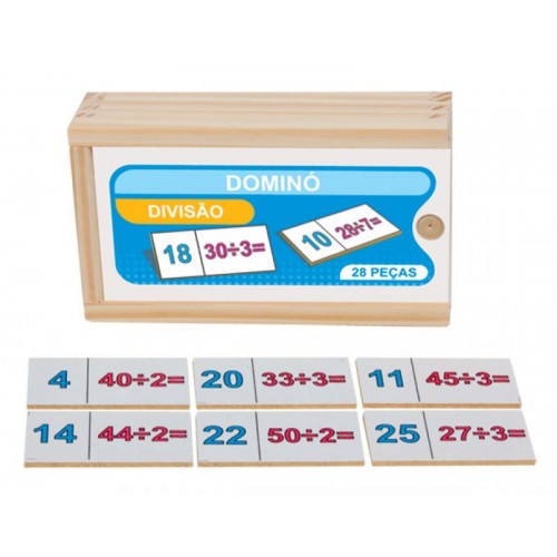 Kit 2 Dominós Educativos Matemática Divisão e Multiplicação Jogo