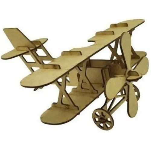 QUEBRA-CABEÇA-3D-AVIÃO-CAÇA-MDF-CRU