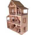 Casa de Boneca, Casinha de Montar, Quebra-Cabeça 3D Brinquedo MDF com 43 moveis