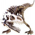 Dinossauro Alaossauro p/ montar, Quebra-Cabeça 3D, 48 peças, Brinquedo e decoração MDF