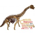 Dinossauro Braquiossauro p/ montar, Quebra-Cabeça 3D, 52 peças, Brinquedo e decoração MDF