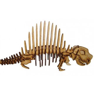 Dinossauro Dimeterodon p/ montar, Quebra-Cabeça 3D, 30 peças, Brinquedo e decoração MDF