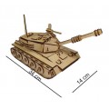 Tanque de Guerra para montar, Quebra-Cabeça 3D, Brinquedo MDF 34x14x10cm