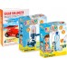 STEAM 3x1 Kit Educa Eco Bateria Acende LED e Relógio, Emite Som + Dinamo + Carro Solar