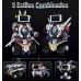 5x1 Robô controle remoto, Kit Robótica Programavel 603 pcs 8+ Kit STEM DIY