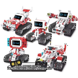 Robô STEM Controle Remoto 5x1 projetos 660pcs Programavel