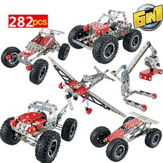 Metálico 6 projetos ou + Ferramenta Montagem 282pcs Kit Robótica Estrutural STEM 6+ 