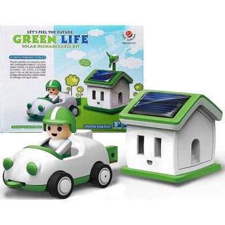 Casinha e Carrinho Solar Kit Educacional Brinquedo Energia Sustentável 8+