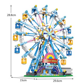 Roda Gigante 870 Pçs Kit Robotica STEM Projeto 29cm Motorizado