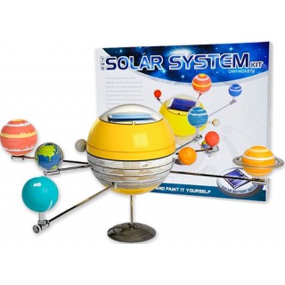 Sistema Solar Motorizado, Painel Energia Solar Kit Planetário Ciência, pinte e monte