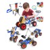 Kids Robótica fundamental Motorizado 10x1 STEM Robôs e Veículos 111pçs 6+