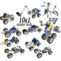 Kids Robótica fundamental 1 Motorizado 10x1 STEM Robôs e Veículos 111pçs 6+