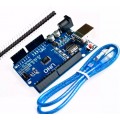 Arduino Uno Rev3 R3 Atmega328 Smd Com Cabo Usb E Placa Pinos