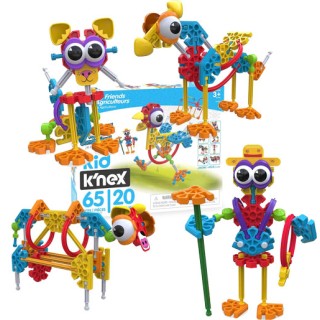 Kid KNEX Infantil; 65 pçs; 3 +; Brinquedo Educativo STEM, 20 modelos Fazenda