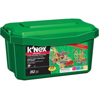 Knex Kit 352pcs 16 projetos, Kit Robótica Estrutural Mecanismos Simples e Complexos 9+