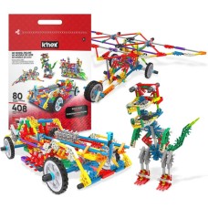 KNEX 80 modelos c/ 408 pcs, Kit Kit Robótica Estrutural STEM Educativo 7+