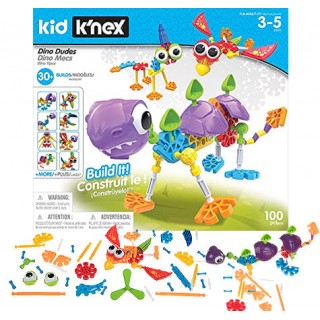 Kids K´nex Dino 100 pçs Brinquedo Educativo STEM, + 30 de modelos montagem 3+