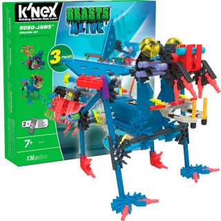 Robô Jaws 3 em 1, KNEX 136 pçs, Kit Robótica Motorizado Rodas e Movimentos STEAM, 7+