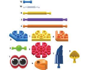 Kid KNEX Infantil; 55 pçs; 3 +; Brinquedo Educativo STEM, 30