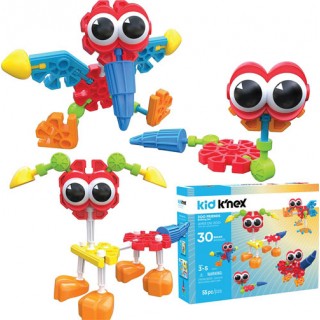 Kid KNEX Infantil; 55 pçs; 3 +; Brinquedo Educativo STEM, 30 modelos, Zoo friends