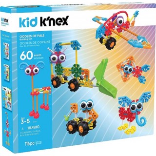 KNEX Kids Infantil; 116 pçs; 3 +; Brinquedo Educativo STEM, 60 modelos de montagem