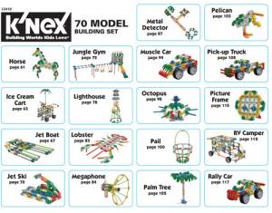 KNEX 70 Modelos de Construção, Kit Robótica Estrutural 705 pçs STEM 7+
