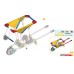 STEM KNEX 3 Modelos, Kit Robótica Estrutural Educativo 139pcs alavancas, polias, hastes