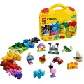 Maleta Criatividade 4 a 99 anos com 213 peças LEGO Montagem Livre Carrinhos etc Educativo