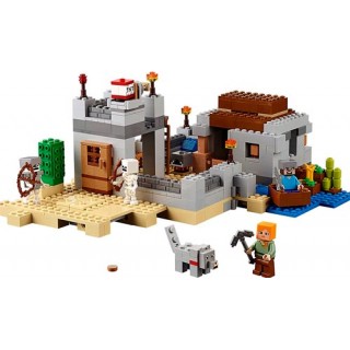 Minecraft LEGO 21121, 519 peças, Fortaleza no Deserto, Torre, Explosivos, Esqueletos, 8+