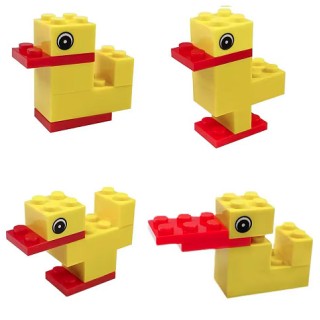 Pato Lego Compativel 6pcs Serious Play Dinamica Montagem rápida Patinhos