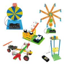 Maker Kit 5em1 Artesanal DIY STEM 8+ Robótica Simples Elevador Atirador
