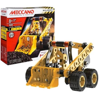 Meccano Bulldozer Escavadeira 87 pcs Montagem parafusos STEM