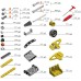 Meccano Bulldozer Escavadeira 87 pcs Montagem parafusos STEM