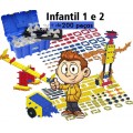 Kit Robótica Infantil Completo Pré 1 e 2, Grupo 3 a 5 alunos 205pcs