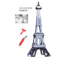 Torre Eiffel Replica 14x14x35cm Maquete Miniatura, montar, 791 peças 