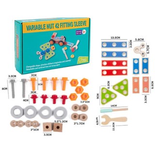 Montagem Porcas Parafusos 42 peças, Robôs, Carros, Estruturas. Robótica Infantil 3+