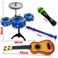 Combo Infantil Kit Musical 4 instrumentos: Violão, Bateria, Flauta e Microfone 3+
