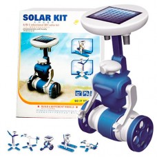 Robô 6 em 1 Solar, Kit Robótica Energia Solar STEM + Manual PDF Educativo c/ experimentos