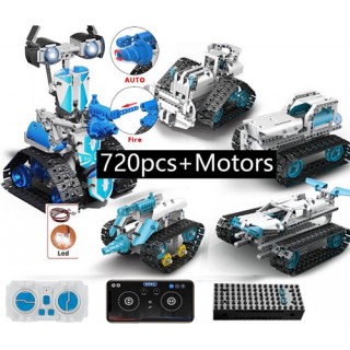 5x1 Robô controle remoto, Kit Robótica Montagem 720 pcs 8+ Kit STEM DIY